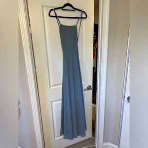 Lulu’s blue full length dress, size large, NWT